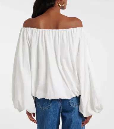 Dorothee Schumacher Soft Volume cotton poplin off-shoulder top | Thumbnail 2