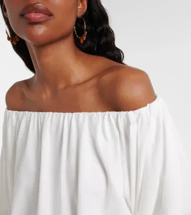 Dorothee Schumacher Soft Volume cotton poplin off-shoulder top | Thumbnail 6