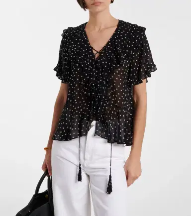 Dorothee Schumacher Dancing Dots polka-dot georgette blouse | Thumbnail 5
