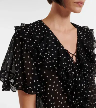 Dorothee Schumacher Dancing Dots polka-dot georgette blouse | Thumbnail 6
