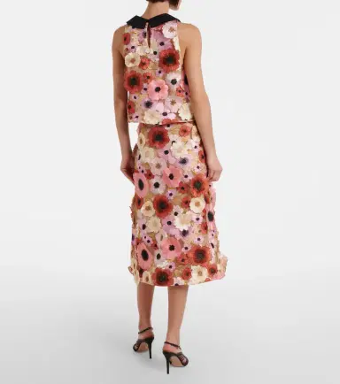 Dorothee Schumacher Blooming Meadow floral-appliqué midi skirt | Thumbnail 4