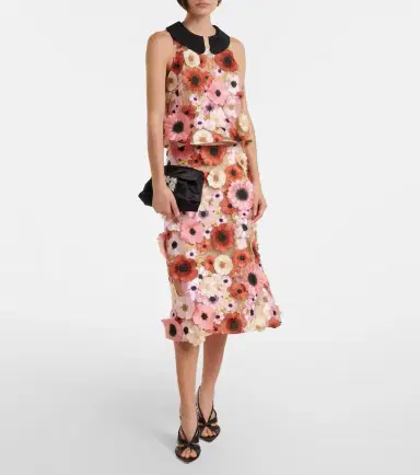 Dorothee Schumacher Blooming Meadow floral-appliqué midi skirt | Thumbnail 5