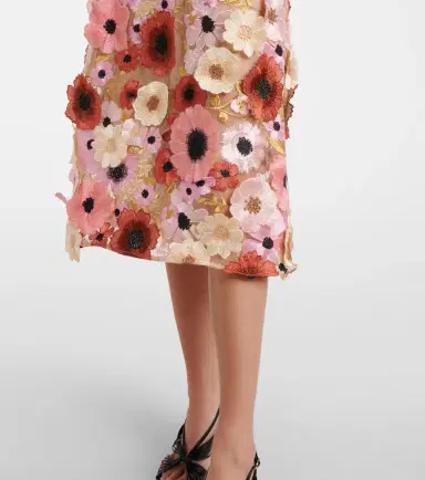Dorothee Schumacher Blooming Meadow floral-appliqué midi skirt | Thumbnail 6