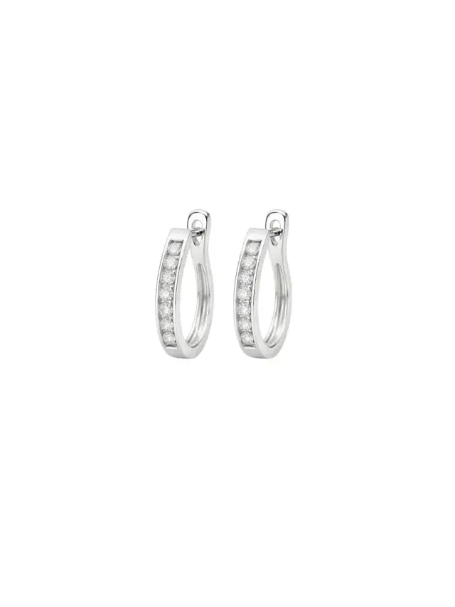 Wish Fine Jewelry 14K WG 1.00 CTW DIA Earrings