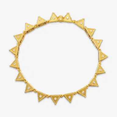 Cosibelli and Company Cosibelli Queen 18K Yellow Gold Classic Geometric Diamond Link Bracelet by The Solist | Thumbnail 2 Cosibelli and Company Cosibelli Queen 18K Yellow Gold Classic Geometric Diamond Link Bracelet by The Solist | Thumbnail 2