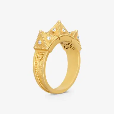 Cosibelli and Company Cosibelli Queen 18K Yellow Gold Classic Geometric Diamond Ring Sz. 8 by The Solist | Thumbnail 2 Cosibelli and Company Cosibelli Queen 18K Yellow Gold Classic Geometric Diamond Ring Sz. 8 by The Solist | Thumbnail 2