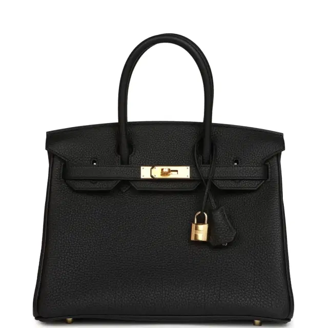 Hermes Birkin 30 Black Togo Gold Hardware