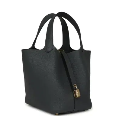 HERMÈS Hermes Picotin Lock 18 Gris Misty Clemence Permabrass Hardware | Thumbnail 2 HERMÈS Hermes Picotin Lock 18 Gris Misty Clemence Permabrass Hardware | Thumbnail 2