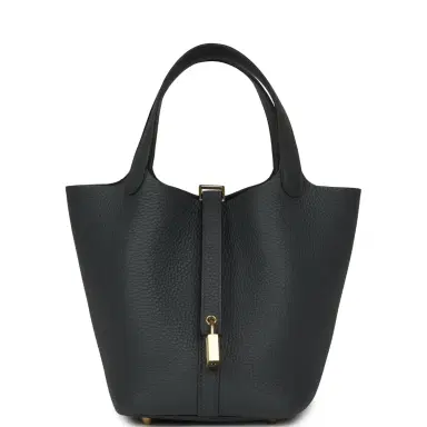 HERMÈS Hermes Picotin Lock 18 Gris Misty Clemence Permabrass Hardware | Thumbnail 1 HERMÈS Hermes Picotin Lock 18 Gris Misty Clemence Permabrass Hardware | Thumbnail 1
