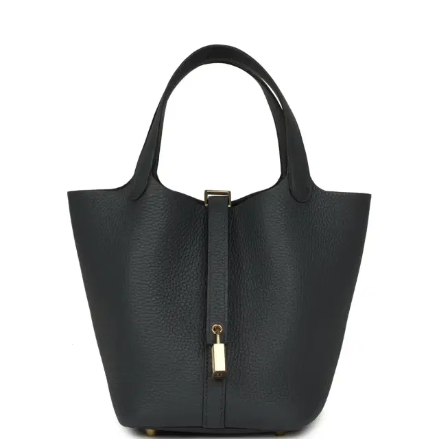 hermes Hermes Picotin Lock 18 Gris Misty Clemence Permabrass Hardware