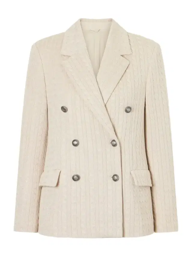 Brunello Cucinelli Cable-knit Cotton-blend Double-breasted Blazer