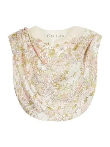 Calvin Klein Collection Floral-print Silk Cropped Tank | Thumbnail 1 Calvin Klein Collection Floral-print Silk Cropped Tank | Thumbnail 1