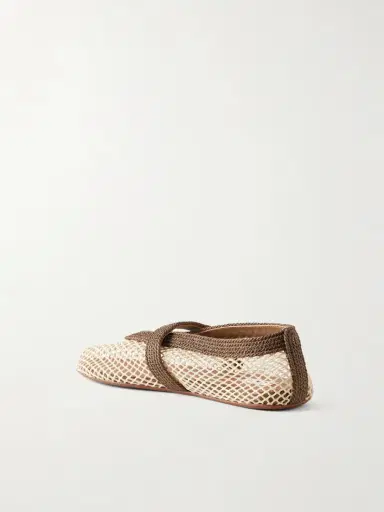 Alaïa Embroidered Satin-cord And Mesh Ballet Flats | Thumbnail 3 Alaïa Embroidered Satin-cord And Mesh Ballet Flats | Thumbnail 3