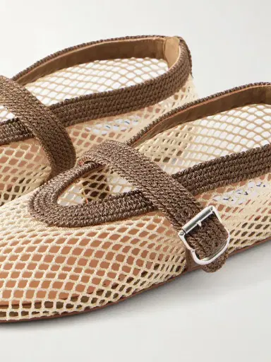 Alaïa Embroidered Satin-cord And Mesh Ballet Flats | Thumbnail 5 Alaïa Embroidered Satin-cord And Mesh Ballet Flats | Thumbnail 5