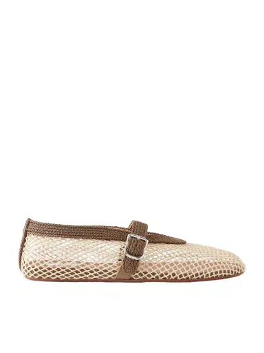 Alaïa Embroidered Satin-cord And Mesh Ballet Flats | Thumbnail 1 Alaïa Embroidered Satin-cord And Mesh Ballet Flats | Thumbnail 1