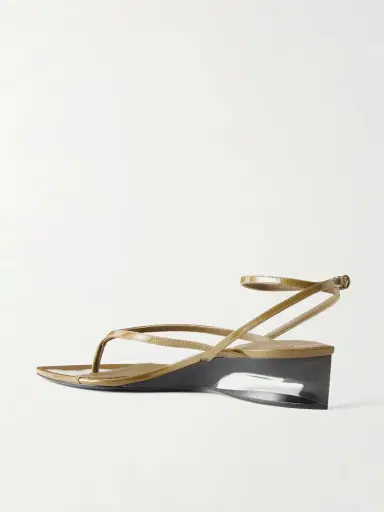 Alaïa Patent Leather And Plexiglass Wedge Sandals | Thumbnail 3 Alaïa Patent Leather And Plexiglass Wedge Sandals | Thumbnail 3