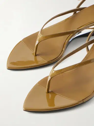 Alaïa Patent Leather And Plexiglass Wedge Sandals | Thumbnail 5 Alaïa Patent Leather And Plexiglass Wedge Sandals | Thumbnail 5