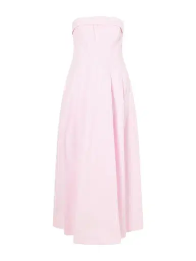 Simkhai Avril Strapless Pleated Cotton-blend Gown | Thumbnail 1 Simkhai Avril Strapless Pleated Cotton-blend Gown | Thumbnail 1