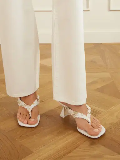 Cult Gaia Abi Bead-embellished Leather Thong Sandals | Thumbnail 2 Cult Gaia Abi Bead-embellished Leather Thong Sandals | Thumbnail 2