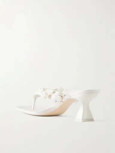 Cult Gaia Abi Bead-embellished Leather Thong Sandals | Thumbnail 3 Cult Gaia Abi Bead-embellished Leather Thong Sandals | Thumbnail 3
