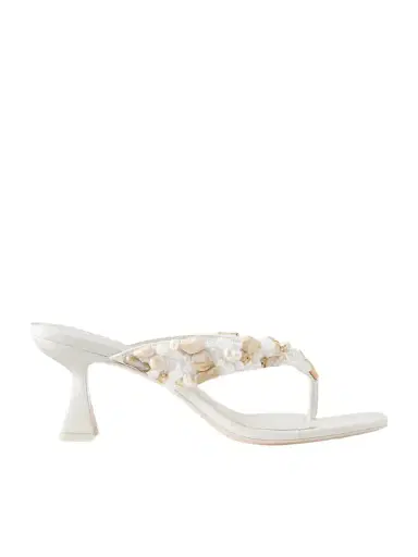 Cult Gaia Abi Bead-embellished Leather Thong Sandals | Thumbnail 1 Cult Gaia Abi Bead-embellished Leather Thong Sandals | Thumbnail 1