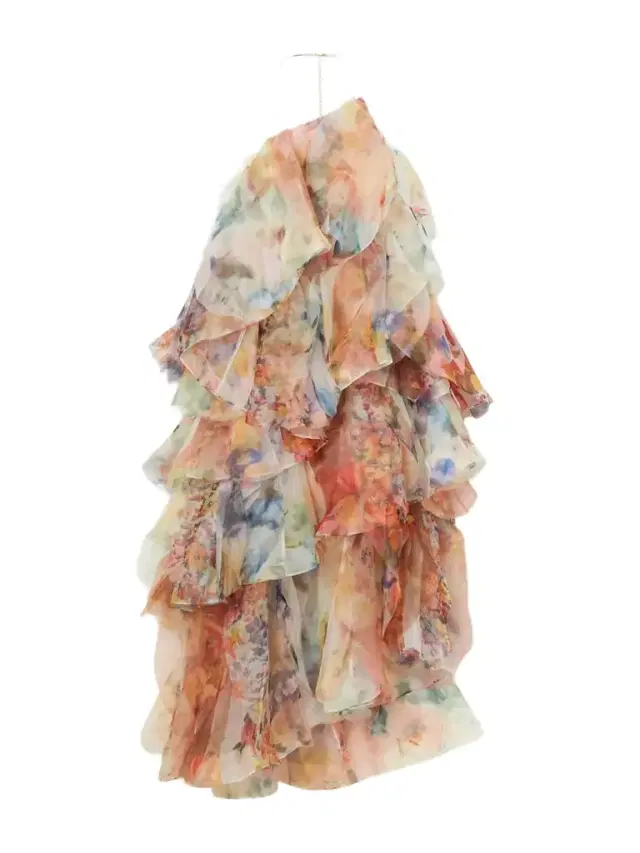 Luna Tiered Ruffled Floral-print Chiffon Halterneck Midi Dress