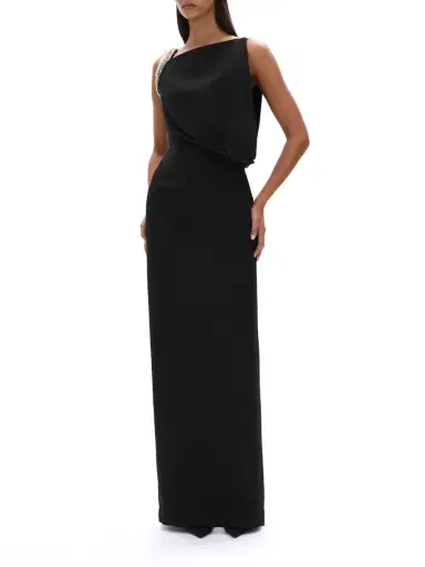 RACHEL GILBERT Claudelle Column Gown | Thumbnail 3