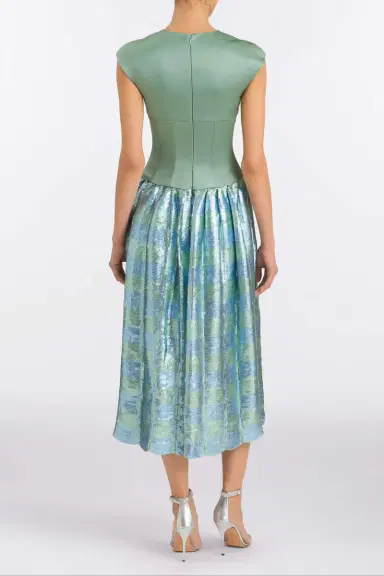 Markarian Aloe Gingham Sequin Drop Waist Dress | Thumbnail 5 Markarian Aloe Gingham Sequin Drop Waist Dress | Thumbnail 5