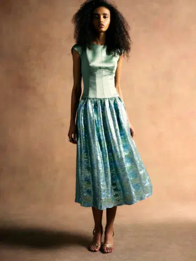 Markarian Aloe Gingham Sequin Drop Waist Dress | Thumbnail 8 Markarian Aloe Gingham Sequin Drop Waist Dress | Thumbnail 8