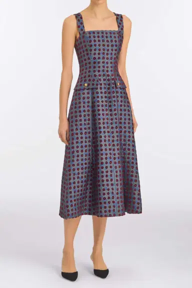 Markarian Birdie Teal Tapestry Midi Dress | Thumbnail 2 Markarian Birdie Teal Tapestry Midi Dress | Thumbnail 2
