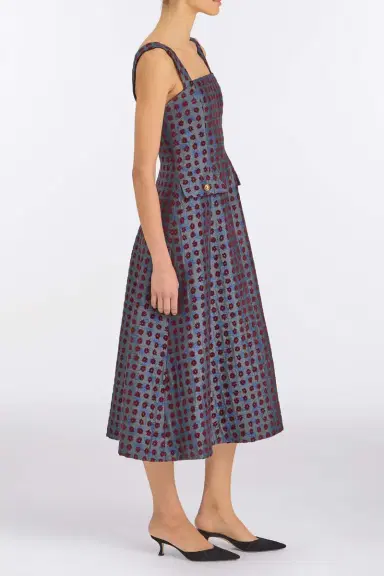 Markarian Birdie Teal Tapestry Midi Dress | Thumbnail 3 Markarian Birdie Teal Tapestry Midi Dress | Thumbnail 3