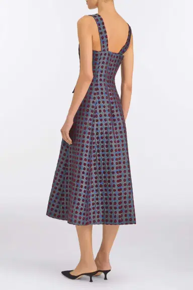 Markarian Birdie Teal Tapestry Midi Dress | Thumbnail 4 Markarian Birdie Teal Tapestry Midi Dress | Thumbnail 4