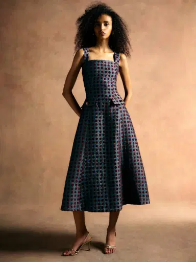 Markarian Birdie Teal Tapestry Midi Dress | Thumbnail 7 Markarian Birdie Teal Tapestry Midi Dress | Thumbnail 7