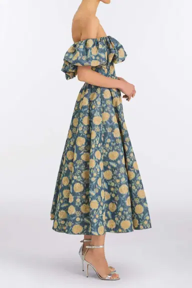 Markarian Freesia Dusk Marigold Ikat Midi Dress | Thumbnail 3 Markarian Freesia Dusk Marigold Ikat Midi Dress | Thumbnail 3