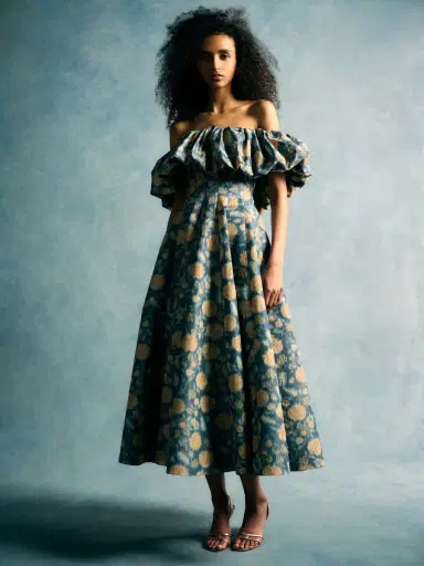Markarian Freesia Dusk Marigold Ikat Midi Dress | Thumbnail 7 Markarian Freesia Dusk Marigold Ikat Midi Dress | Thumbnail 7