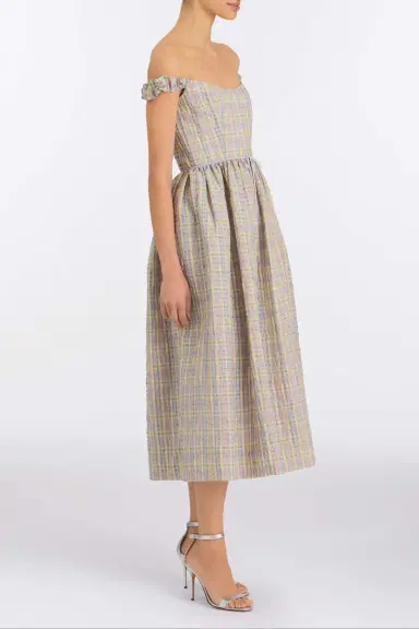 Markarian Ginger Pastel Plaid Midi Dress | Thumbnail 3 Markarian Ginger Pastel Plaid Midi Dress | Thumbnail 3