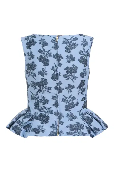 Markarian Jasminium Navy Bouquet Top | Thumbnail 2