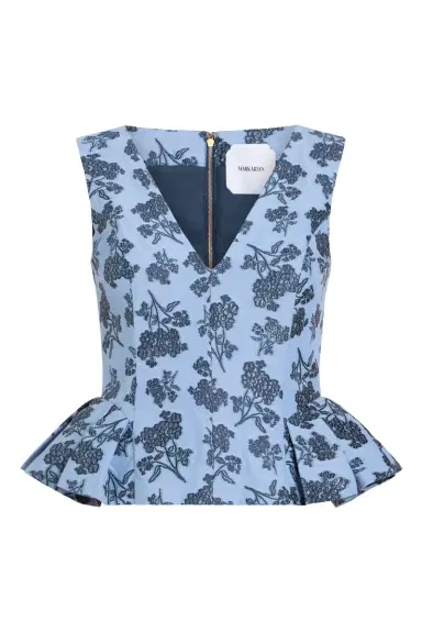 Markarian Jasminium Navy Bouquet Top | Thumbnail 1