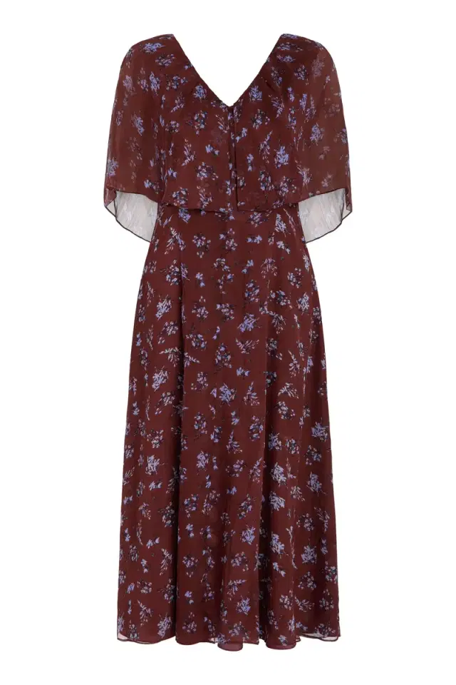 Marina Maroon Midi Dress