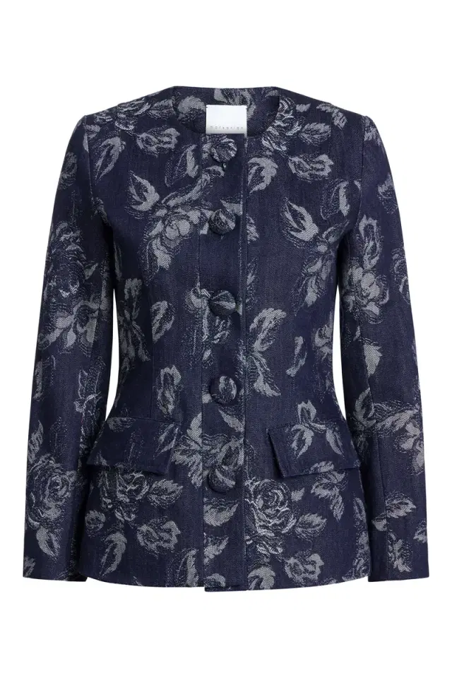 Savane Floral Denim Jacket Top