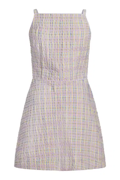 Markarian Skye Pastel Plaid Button Up Mini Dress | Thumbnail 5 Markarian Skye Pastel Plaid Button Up Mini Dress | Thumbnail 5