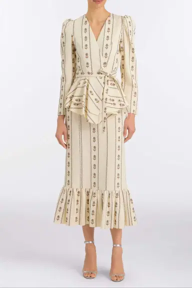 Markarian Suri Ivory Linen Skirt | Thumbnail 2 Markarian Suri Ivory Linen Skirt | Thumbnail 2