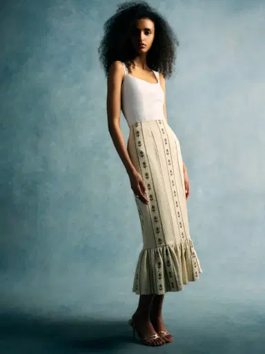 Markarian Suri Ivory Linen Skirt | Thumbnail 7 Markarian Suri Ivory Linen Skirt | Thumbnail 7