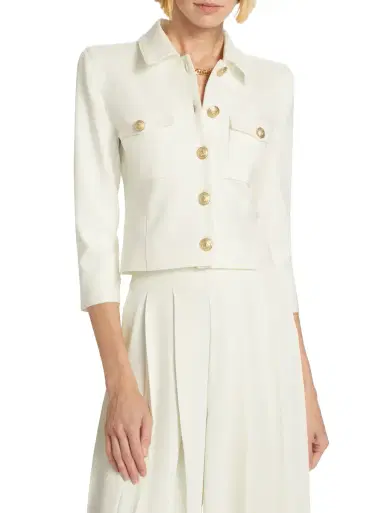 L'Agence Kumi Twill Crop Jacket | Thumbnail 3 L'Agence Kumi Twill Crop Jacket | Thumbnail 3