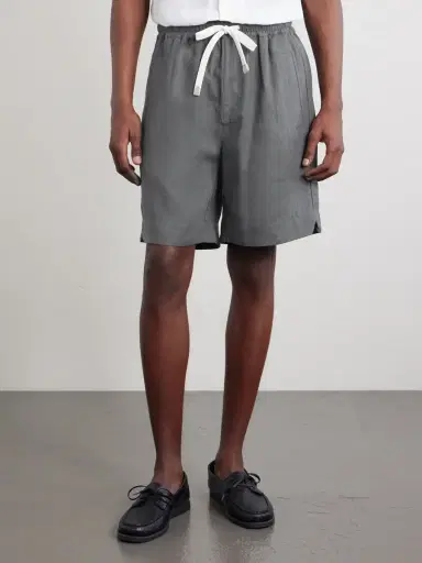 ELEVENTY Straight-Leg Linen Shorts | Thumbnail 3