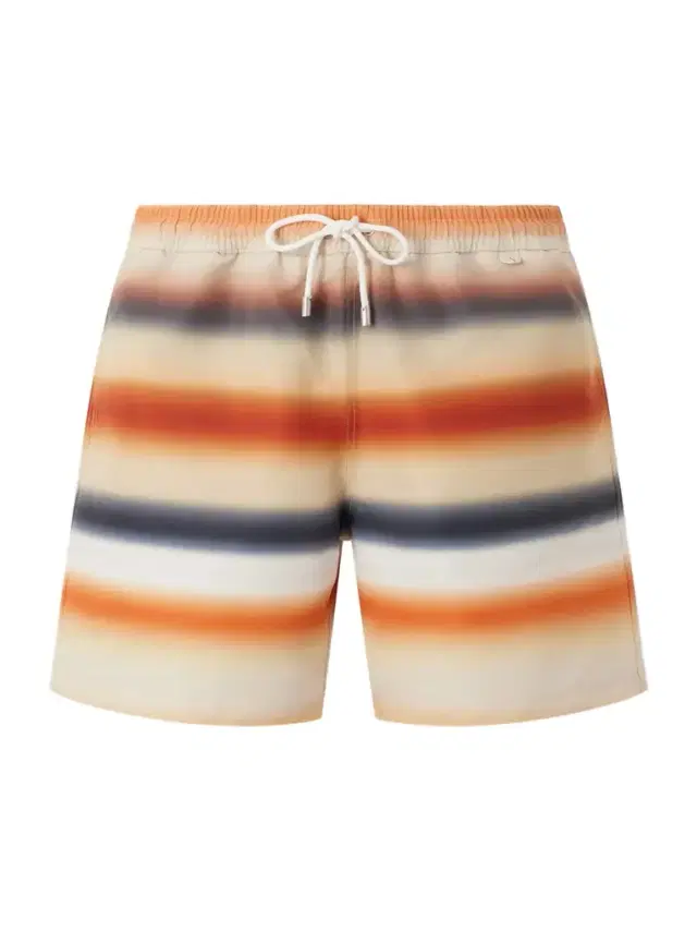 Loewe + Paula's Ibiza Straight-Leg Mid-Length Striped Swim Shorts