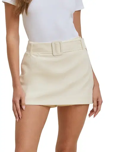 Favorite Daughter Women's The Farrah Cotton Miniskort - Cream - Size 14 | Thumbnail 4 Favorite Daughter Women's The Farrah Cotton Miniskort - Cream - Size 14 | Thumbnail 4