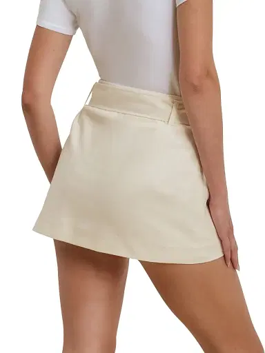 Favorite Daughter Women's The Farrah Cotton Miniskort - Cream - Size 14 | Thumbnail 6 Favorite Daughter Women's The Farrah Cotton Miniskort - Cream - Size 14 | Thumbnail 6