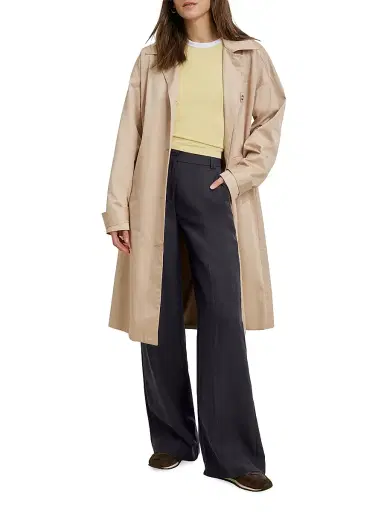 Favorite Daughter Women's The Easy Solid Longline Trench Coat - Light Khaki - Size XL | Thumbnail 3 Favorite Daughter Women's The Easy Solid Longline Trench Coat - Light Khaki - Size XL | Thumbnail 3