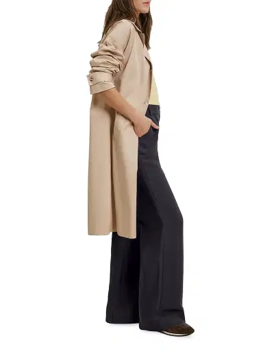Favorite Daughter Women's The Easy Solid Longline Trench Coat - Light Khaki - Size XL | Thumbnail 4 Favorite Daughter Women's The Easy Solid Longline Trench Coat - Light Khaki - Size XL | Thumbnail 4